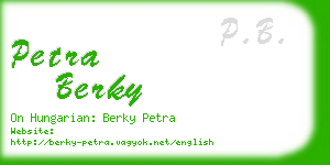 petra berky business card